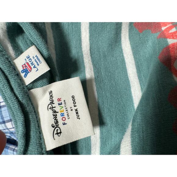 Disney Parks + Junk Food Magic Kingdon Striped Tee Large - Picture 4 of 5
